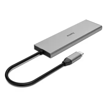 Hama 00200147 interface-hub USB Type-C 10000 Mbit/s grijs