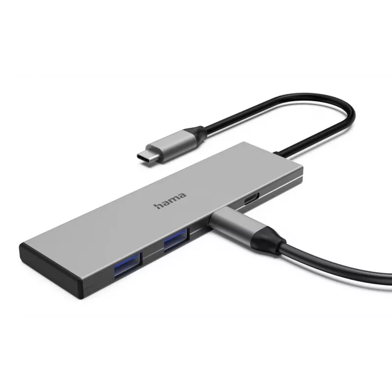 Hama 00200147 interface-hub USB Type-C 10000 Mbit/s grijs