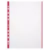 ELBA 971619-13 showtas, A4, PP, 0,09 mm, rode gekleurde rand, helder, bovenaan open, Europerforatie