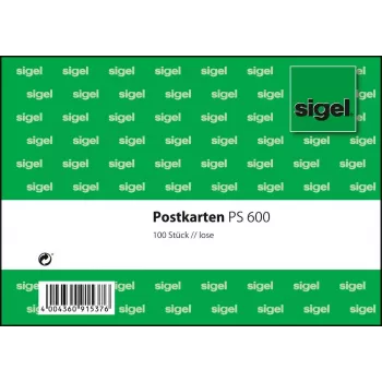 Sigel PS600 kaartje groen wit 100 stuks