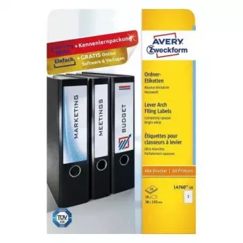 Zelfklevende etiketten Avery L4760-10 afgeronde rechthoek