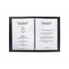 Sigel SM115 menumap A5, zwart, kunststof, met 2 transparante dubbele hoezen