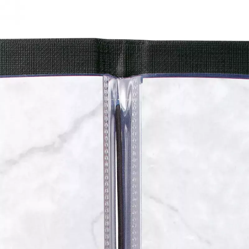 Sigel SM115 menumap A5, zwart, kunststof, met 2 transparante dubbele hoezen