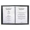 Sigel SM110 menumap A4, zwart, kunststof, met 2 transparante dubbele hoezen