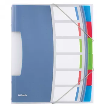 Esselte Divider Book Vivida PP 6 tabs, blauw, veelkleurig, polyvinylchloride (PVC), A4, 266 mm, 20 mm, 320 mm
