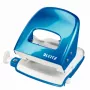Leitz perforator WOW 5008 metaal 2-voudig / 30 vel, 30 vel, blauw, 8 cm, 5,5 mm, 107 x 137 x 100 mm, 10 jaar