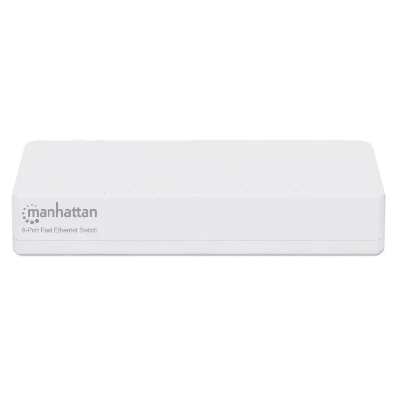 Manhattan 8-poorts Fast Ethernet-switch, kunststof, drie jaar garantie, doos