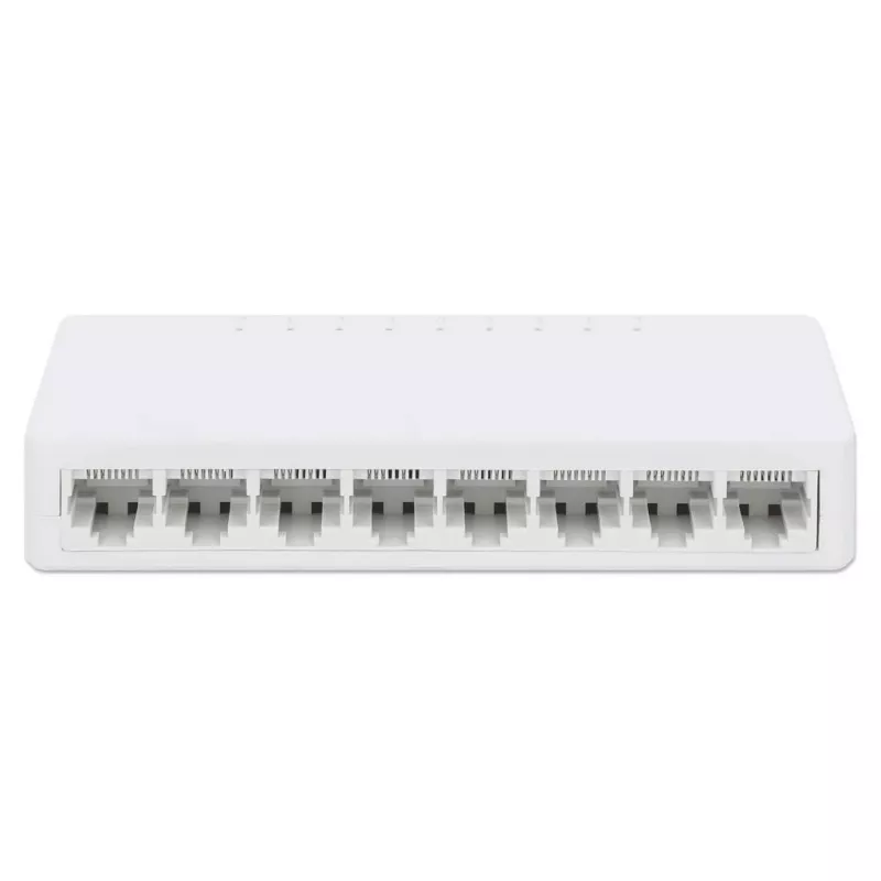 Manhattan 8-poorts Fast Ethernet-switch, kunststof, drie jaar garantie, doos