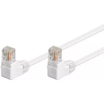 Patchkabel Goobay CAT 5e 2x 90° haaks U/UTP wit 10 m
