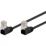 Patchkabel Goobay CAT 5e 2x 90° haaks U/UTP zwart 3 m