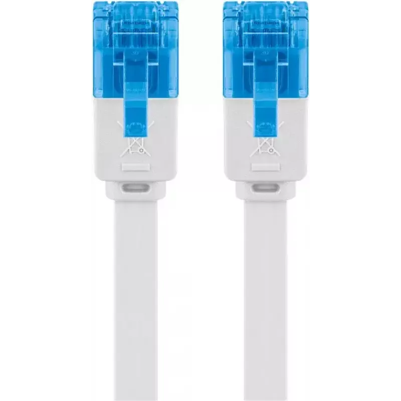 Goobay CAT 6A platte patchkabel U/UTP wit 20m