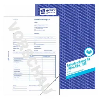 Administratieboek Avery 506 Blauw Wit