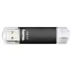 Hama Laeta Twin USB-flashdrive, USB 3.0, 128 GB, 40 MB/s, zwart