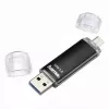 Hama Laeta Twin USB-flashdrive, USB 3.0, 128 GB, 40 MB/s, zwart