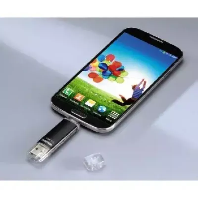 Hama Laeta Twin USB-flashdrive, USB 3.0, 128 GB, 40 MB/s, zwart