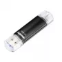 Hama Laeta Twin USB-flashdrive, USB 3.0, 128 GB, 40 MB/s, zwart