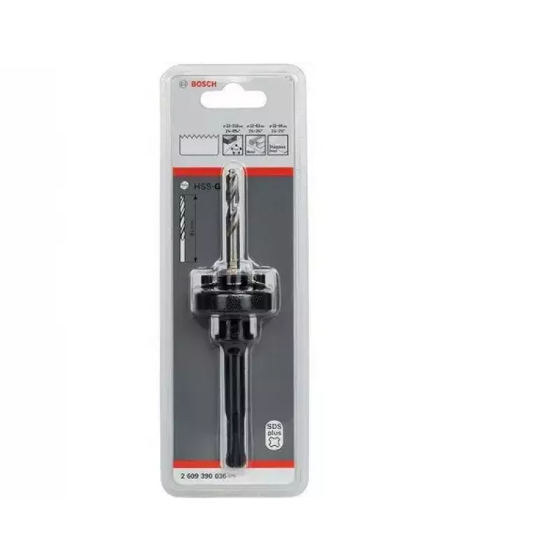 Gatenzaagadapter Bosch 2609390036 SDS-plus-schacht zwart HSS-G