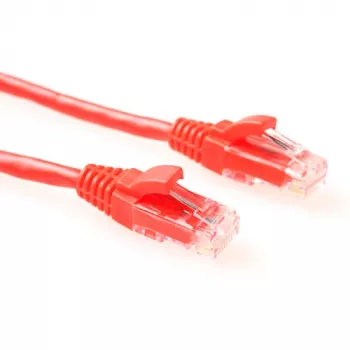 ACT rood 10 meter U/UTP CAT6 patchkabel componentniveau met RJ45-stekkers