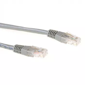 ACT Grijs 0,25 meter LSZH U/UTP CAT6A patchkabel met RJ45-stekkers