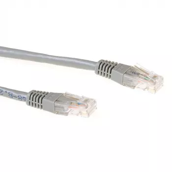 ACT Grijs 0,5 meter LSZH U/UTP CAT6A patchkabel met RJ45-stekkers