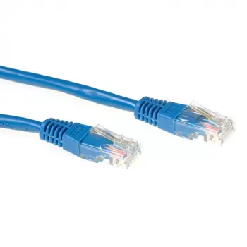 ACT Blauw 1 meter LSZH U/UTP CAT6A patchkabel met RJ45-stekkers