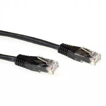ACT zwart 1,5 meter LSZH U/UTP CAT6A patchkabel met RJ45-stekkers