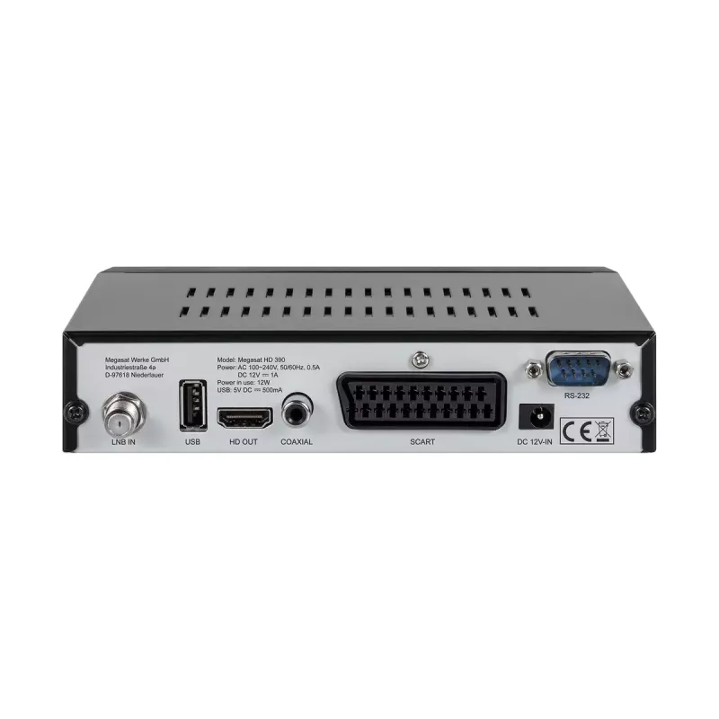 Receiver Megasat HD 390 kabel Full HD zwart