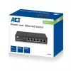 ACT 6-poorts netwerkswitch, 10/100 Mbit/s, 4x PoE+ (30 W) poort