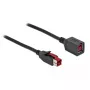 Verlengkabel met stroomvoorziening USB DeLOCK 85985 24 V 1 m zwart