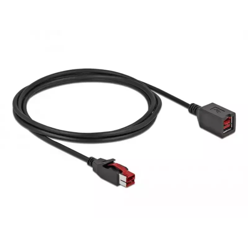 Actieve USB-verlengkabel DeLOCK 85986 24 V 2 m zwart