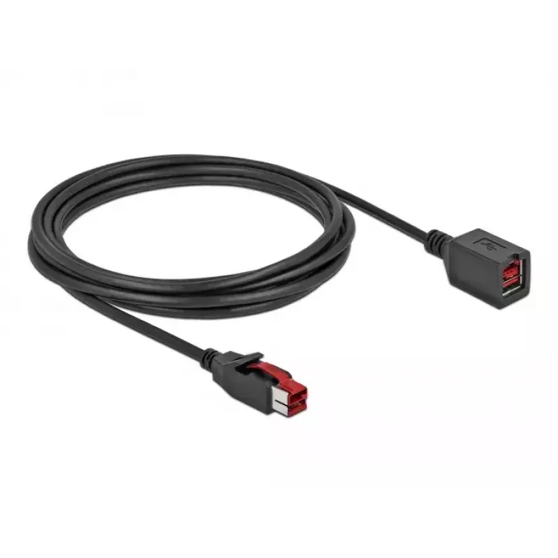 Powered USB verlengkabel DeLOCK 85987 24 V 3 m zwart