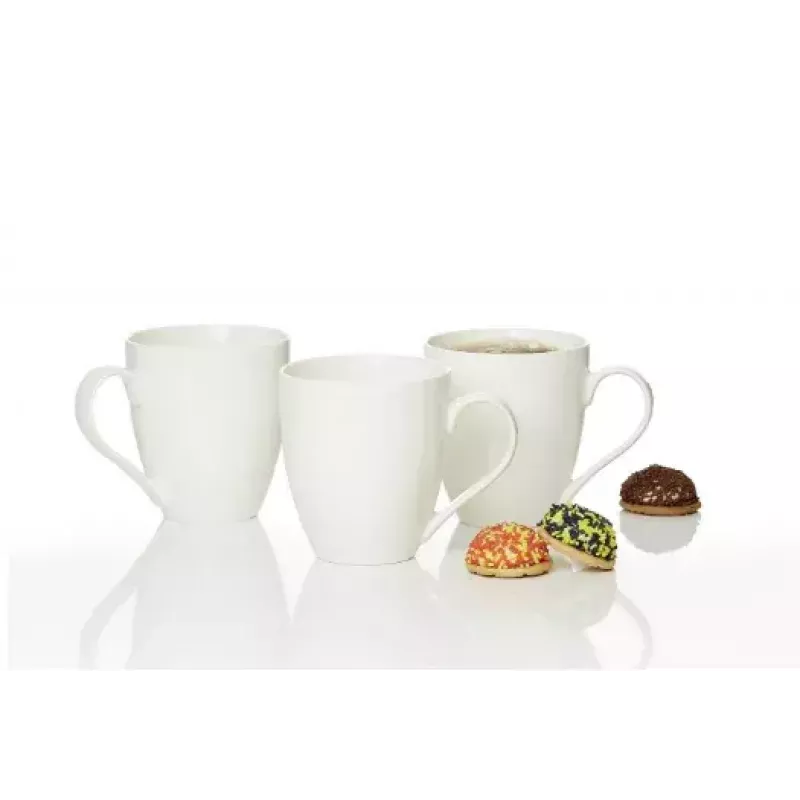 Ritzenhoff & Breker Gusto Jumbo koffiebeker, 0,6L, wit porselein, vaatwasmachinebestendig, 110mm - 6-pack (088762)