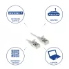 ACT grijs 0,25 meter LSZH U/FTP CAT6A datacenter slimline patchkabel snagless met RJ45-stekkers