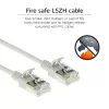 ACT grijs 0,25 meter LSZH U/FTP CAT6A datacenter slimline patchkabel snagless met RJ45-stekkers