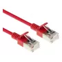 ACT rood 2 m LSZH U/FTP CAT6A datacenter slimline patchkabel met RJ45-stekkers
