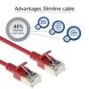 ACT rood 2 m LSZH U/FTP CAT6A datacenter slimline patchkabel met RJ45-stekkers