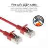 ACT rood 2 m LSZH U/FTP CAT6A datacenter slimline patchkabel met RJ45-stekkers