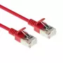 ACT rood 5 meter LSZH U/FTP CAT6A datacenter slimline patchkabel met RJ45-stekkers zonder vergrendeling