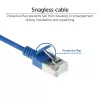 ACT blauw 0,25 meter LSZH U/FTP CAT6A datacenter slimline patchkabel met RJ45-stekkers
