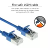 ACT blauw 0,25 meter LSZH U/FTP CAT6A datacenter slimline patchkabel met RJ45-stekkers