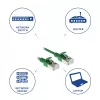 ACT groen 0,5 m LSZH U/FTP CAT6A datacenter slimline patchkabel snagless met RJ45-stekkers