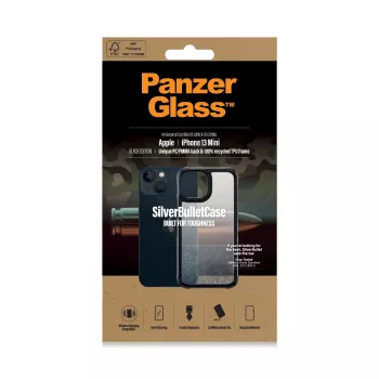 Cover PanzerGlass SilverBullet ClearCase iPhone 13 Mini zwart