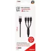 USB-kabel 2GO 797153 1,5 m USB-B naar USB-C/Micro-USB-B/Lightning zwart