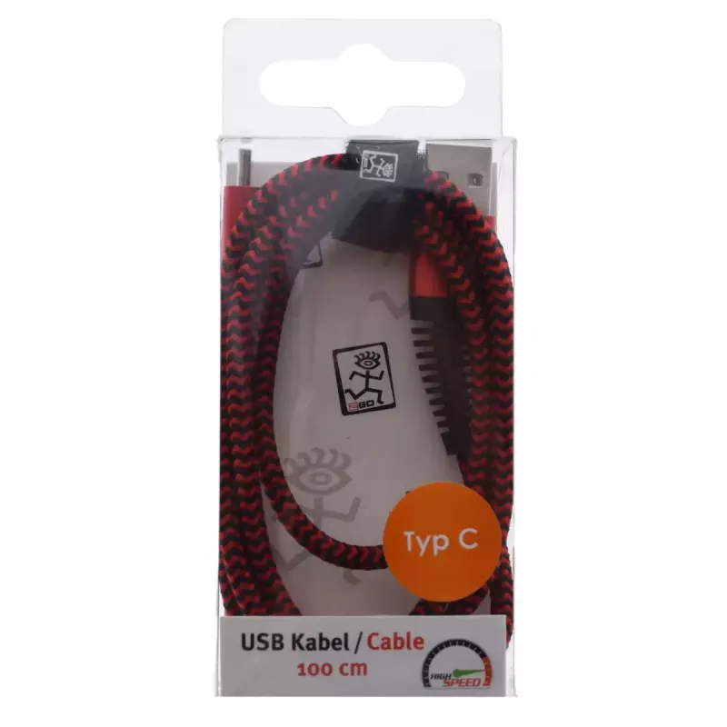USB-kabel 2GO 795947 USB 3.2 Gen 1 1m USB-B USB-C rood