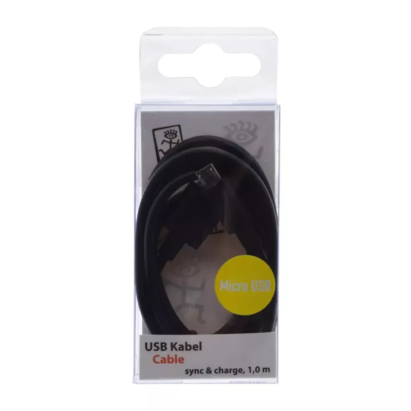 USB-kabel 2GO 795201 1m USB-B Micro-USB-B zwart