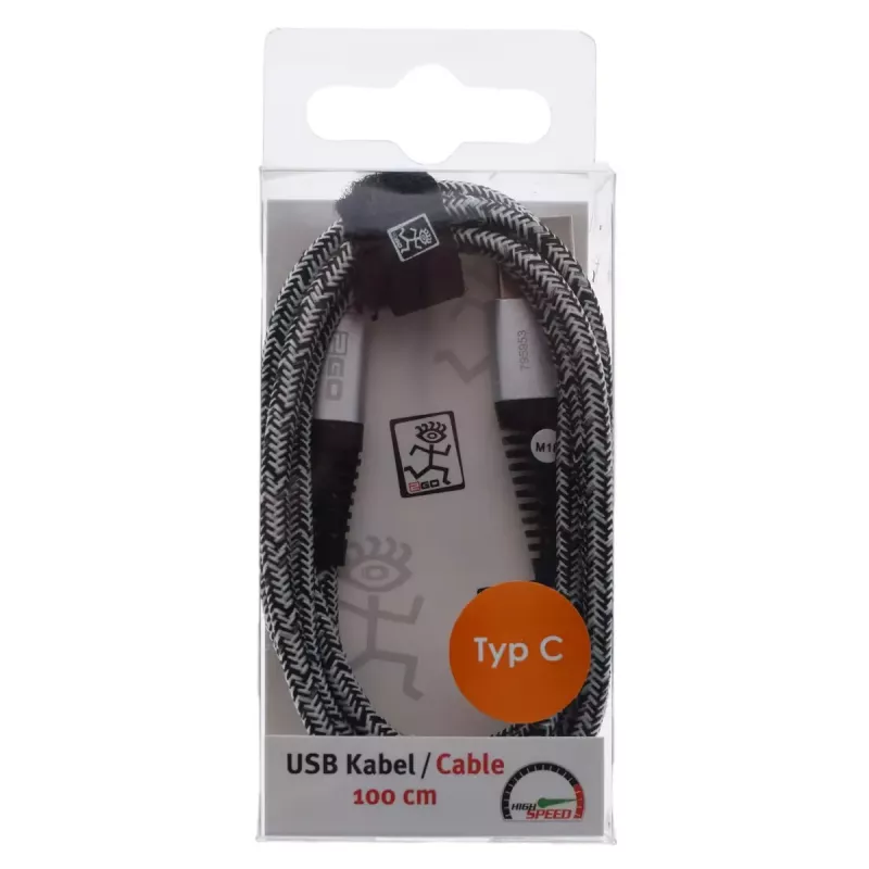USB-kabel 2GO 795953 USB 3.2 Gen 1 1m USB-B USB-C zilver