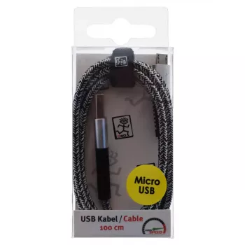 USB-kabel 2GO 795951 1 m USB-B Micro-USB-B zilver