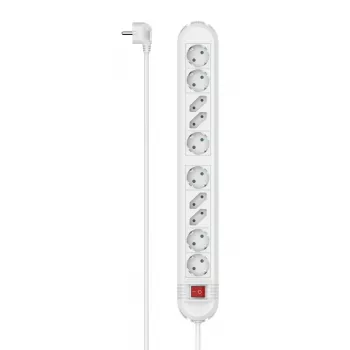 Hama 00223041 stroomverdeler 1,5 m 10 AC-uitgangen binnen wit