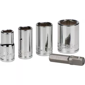 kwb 105000 Dopsleutelset met 1/4" adapter, 7/8/10/13 mm, 5 st.
