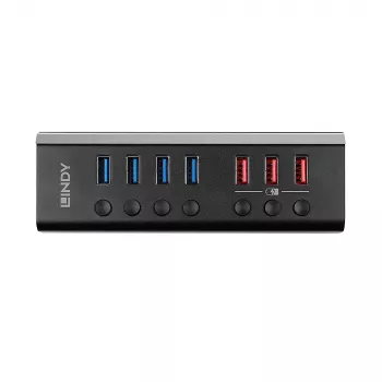 Lindy 4 poorts USB 3.0 hub met 3 Quick Charge 3.0 aansluitingen